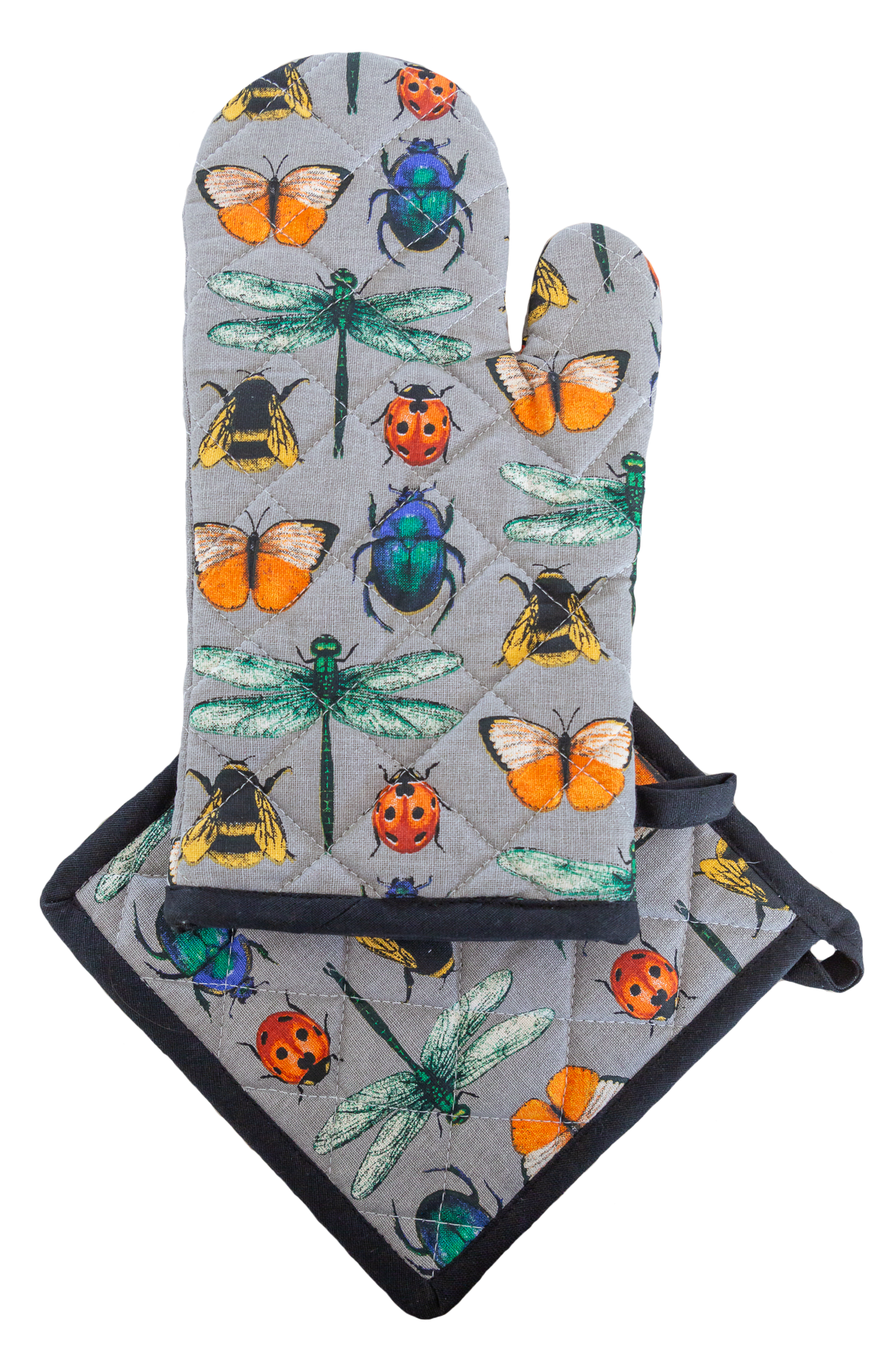 Insects Oven Glove and Pot Holder Set