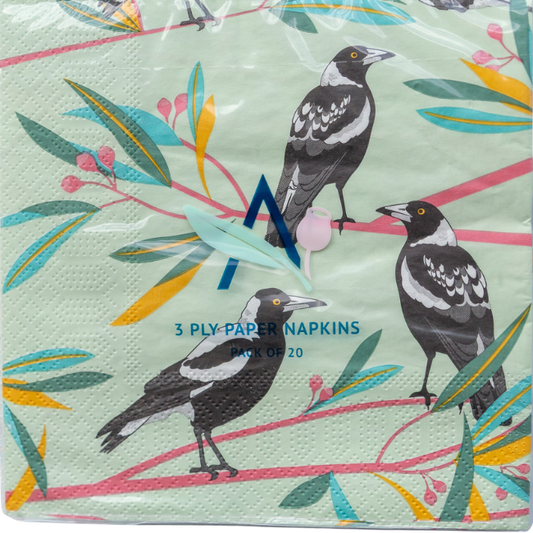 Magpies - pack of 20 paper napkins