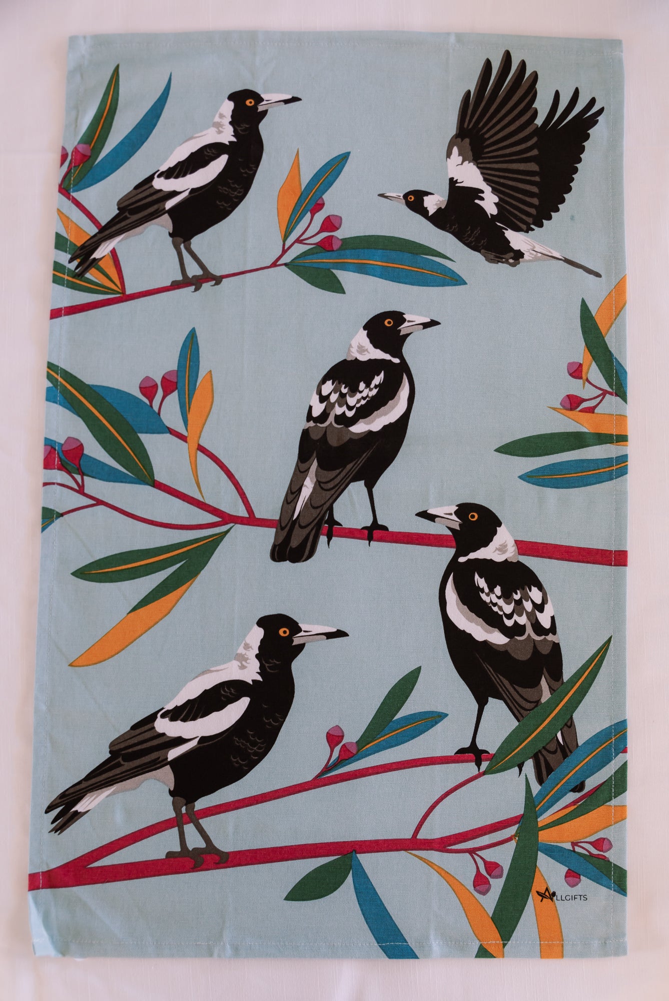 Magpies Tea Towel