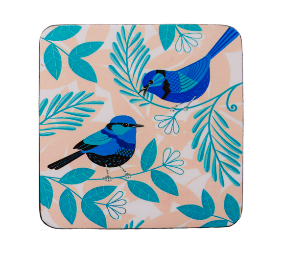 Coasters - Blue Wren (set of 4)