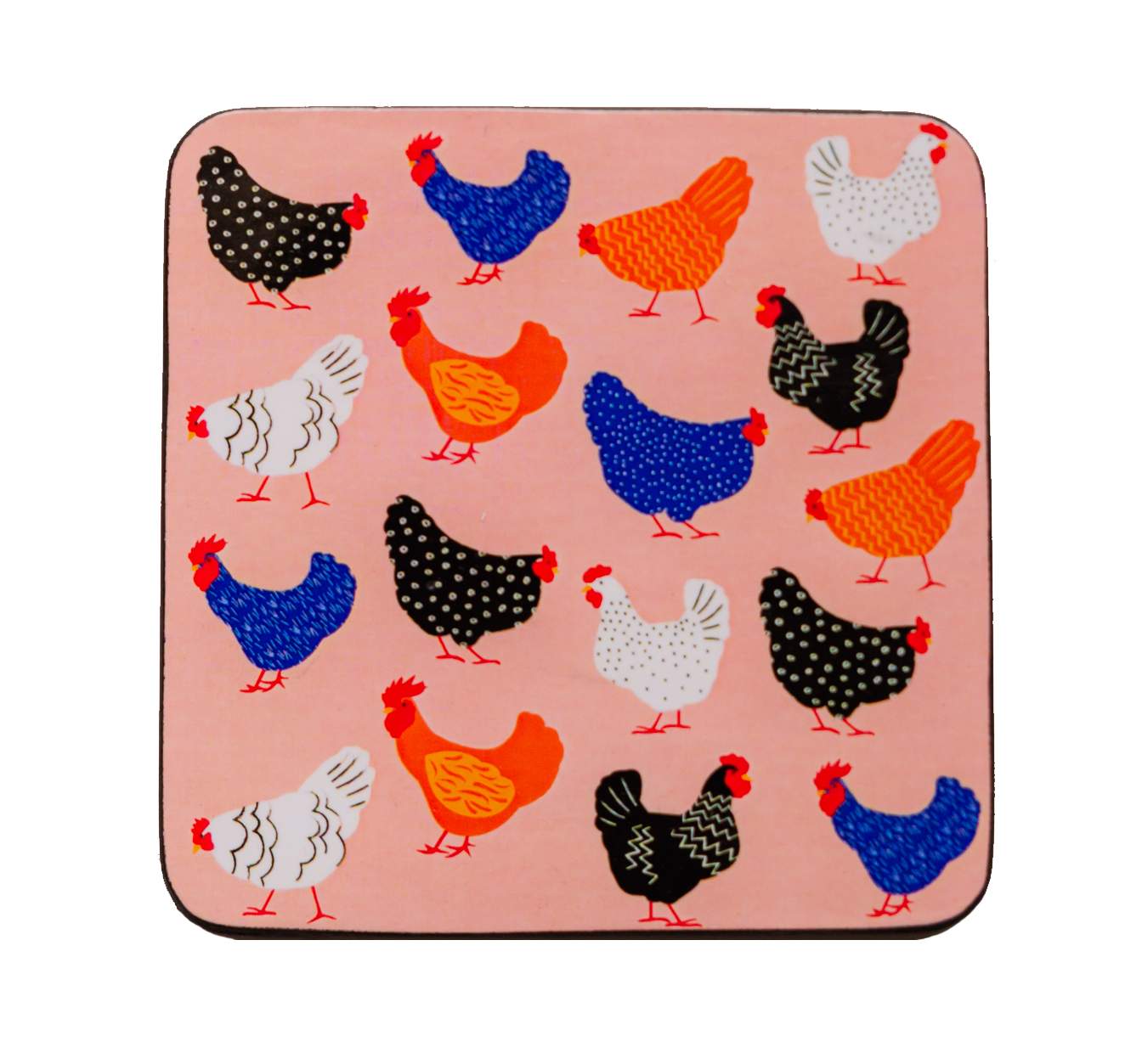 Coasters - Bright Hens (set of 4) – The Farmers Pantry