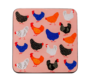 Coasters - Bright Hens (set of 4)