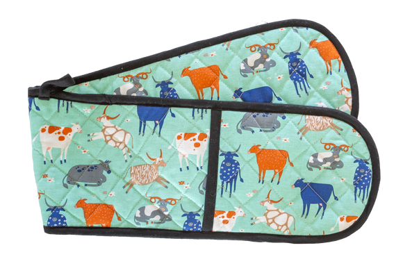 Green Cow Double Handed Oven Glove