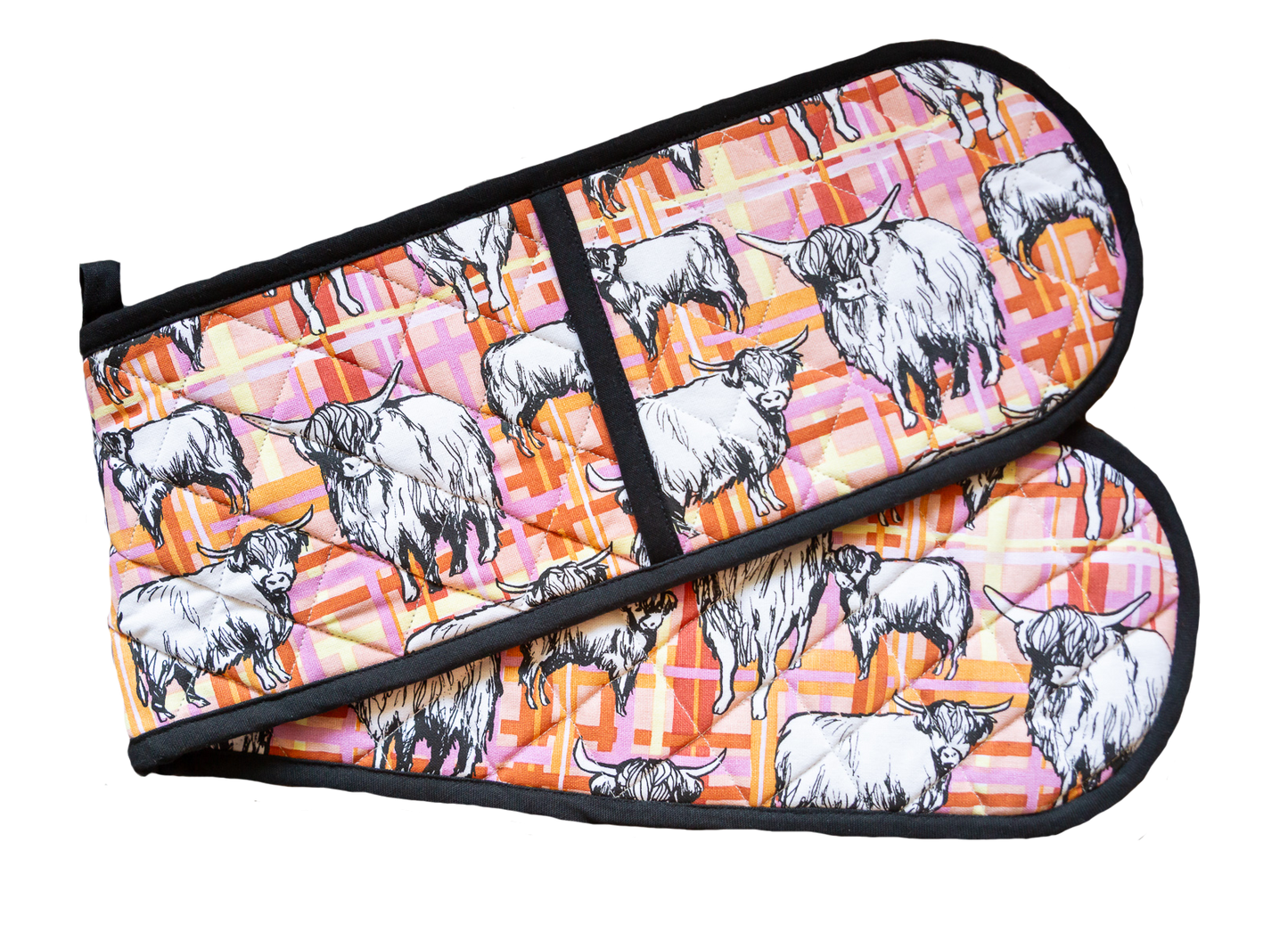 Highland Cow Double Handed Oven Glove