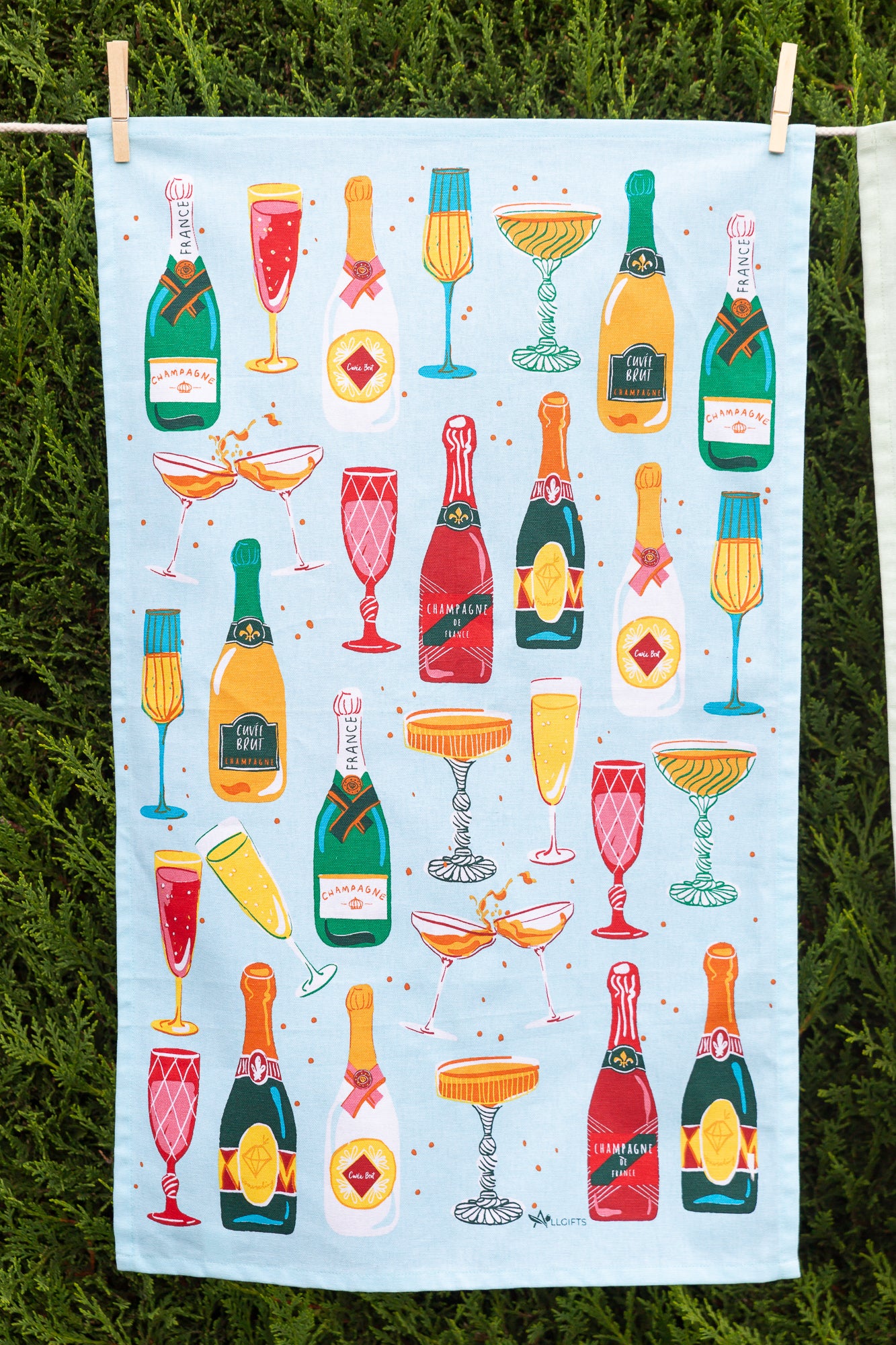 Champagne Tea Towel