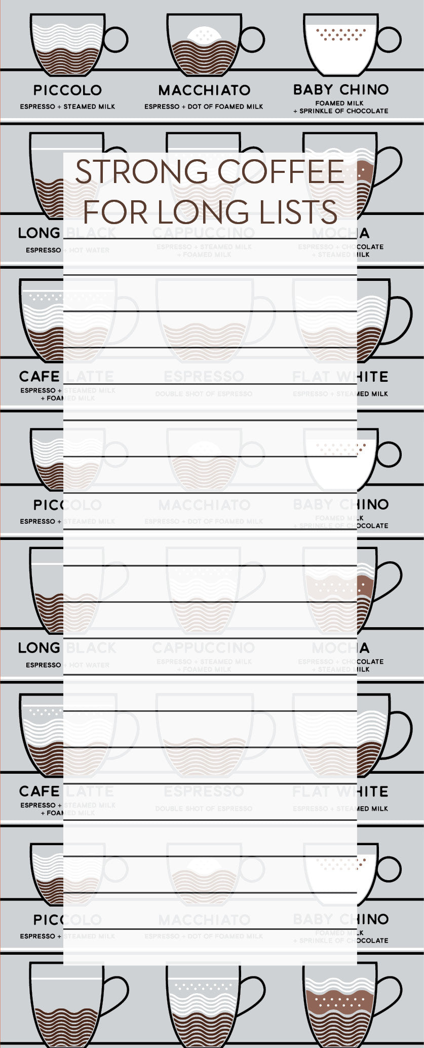 Coffee Lovers - Shopping List Jotter