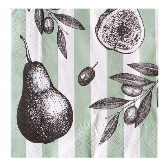 Fig & Pear - pack of 20 paper napkins