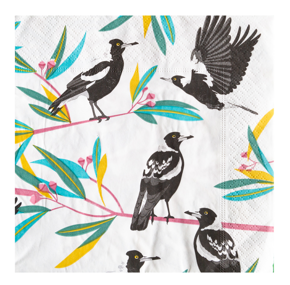 Magpies - pack of 20 paper napkins