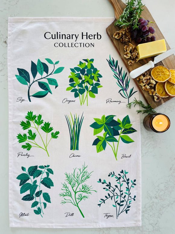 Culinary Herb Tea Towel