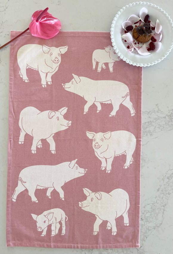 Pigs Tea Towel
