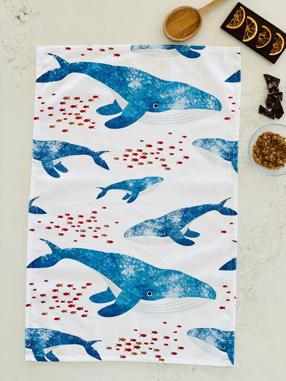 Whale Tea Towel