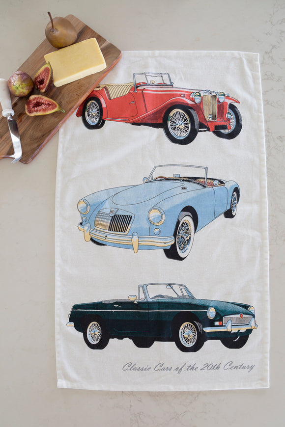 Classic Car MG Tea Towel