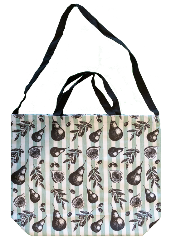 Fig and Pear Tote Bags